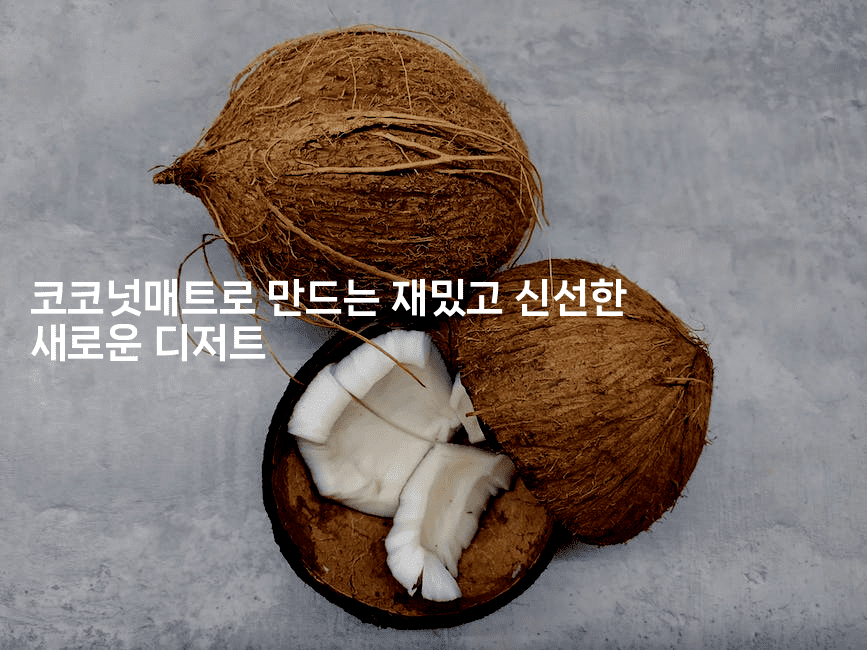 코코넛매트로 만드는 재밌고 신선한 새로운 디저트 2-산사모